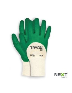 GUANTE NEXT SAFETY TEJIDO LATEX VERDE RUGOSO TRYON XS TALLE 9/G 22.300