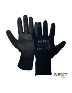 GUANTE NEXT SAFETY KINO TEJIDO BAÑO PU NEGRO TALLE 06/XS 25.000