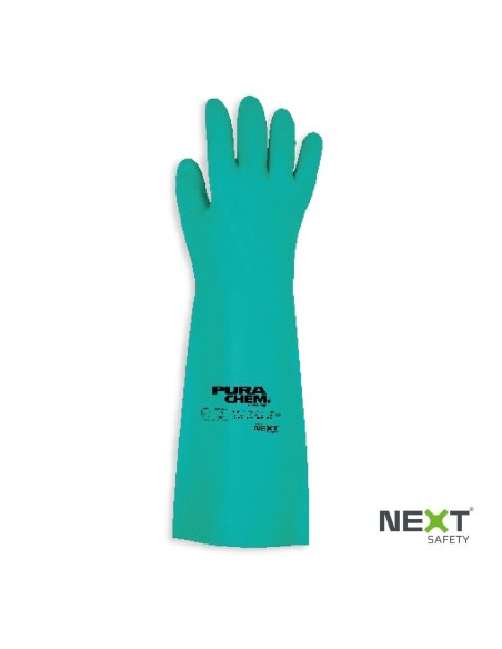 GUANTE NEXT SAFETY ACRILO NITRILO PURACHEM LONGA PREMIUM 46 CM TALLE 8/M 11.400