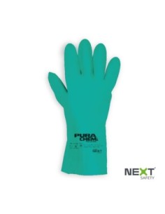 GUANTE NEXT SAFETY ACRILO NITRILO VERDE FLOCADO PURACHEM NITRILIC TALLE 7/S 11.200