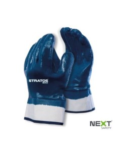 GUANTE NEXT SAFETY NITRILO AZUL PUÑO DE LONA STRATOS MAX TALLE 9/L 28.210