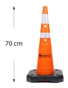 CONO ECONO LIGHT SEMIFLEXIBLE 70CM CONOFLEX C/BASE Y 2 REFLECTIVOS  2071LE-2R